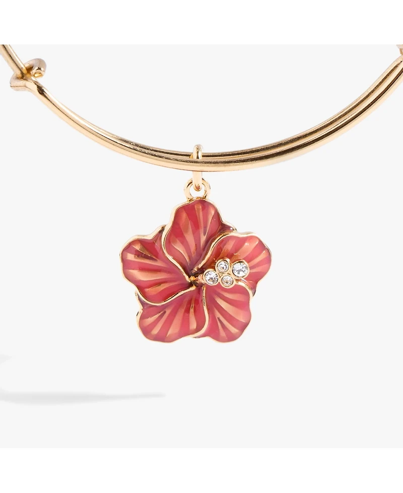 Alex and Ani Hibiscus Charm Bangle