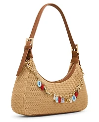 Madden Girl Nicoles Straw Medium Shoulder Handbag