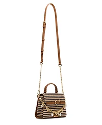 Madden Girl Shells Straw Small Top Handle Satchel Handbag