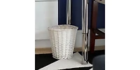 Household Essentials Wicker Waste Basket, Willow Weave Painted Includes Plastic Liner