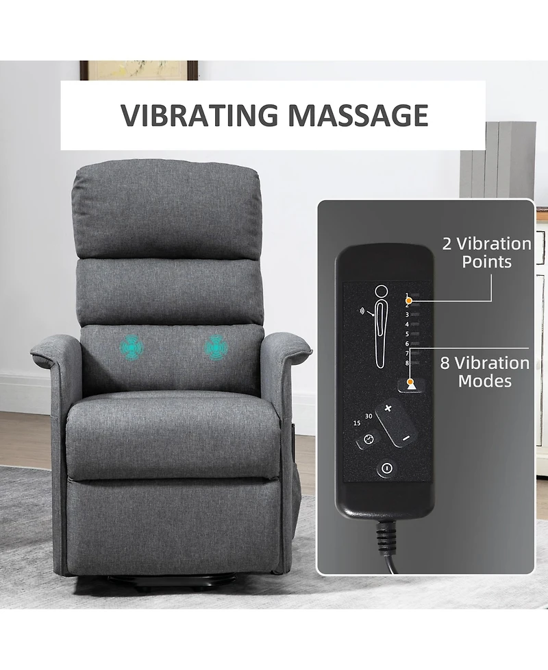 Boyel Living Electric Power Lift Recliner Chair for Elderly Fabric Chair with Remote Control