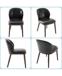 gaomon Set of 4 Modern Upholstered Kitchen Chairs with Ergonomic Support