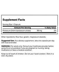 Swanson Potassium Citrate 99 mg, Mineral Supplement Heart Health and Energy, Nerve and Kidney Function, 120 Capsules