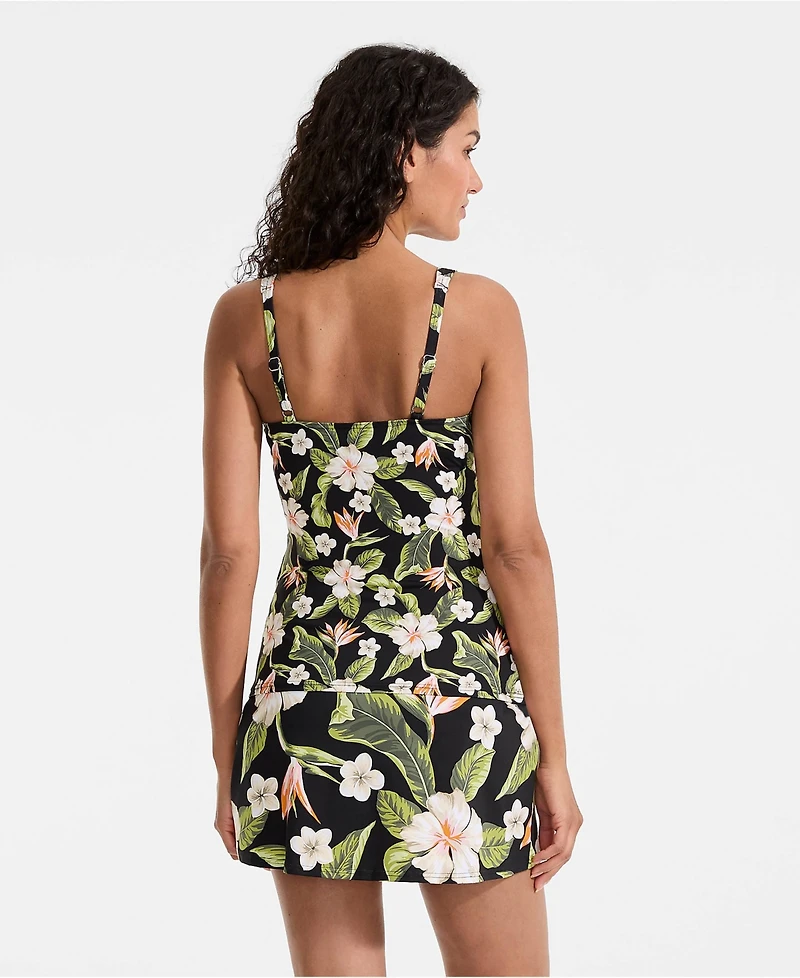 Lands' End Petite Sweetheart Wrap Underwire Tankini Top