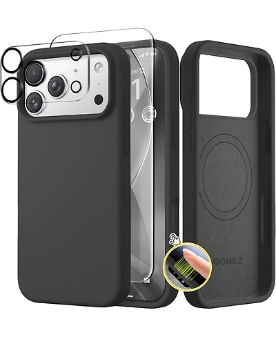Gonez Magnetic for iPhone 17 Pro Case, Compatible with MagSafe, Liquid Silicone Anti-Scratch Shockproof Protective Phone Case