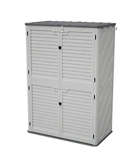 sumyeg Multi-Use Plastic Storage Cabinet with Dividers for Home, Office and Garage Organization