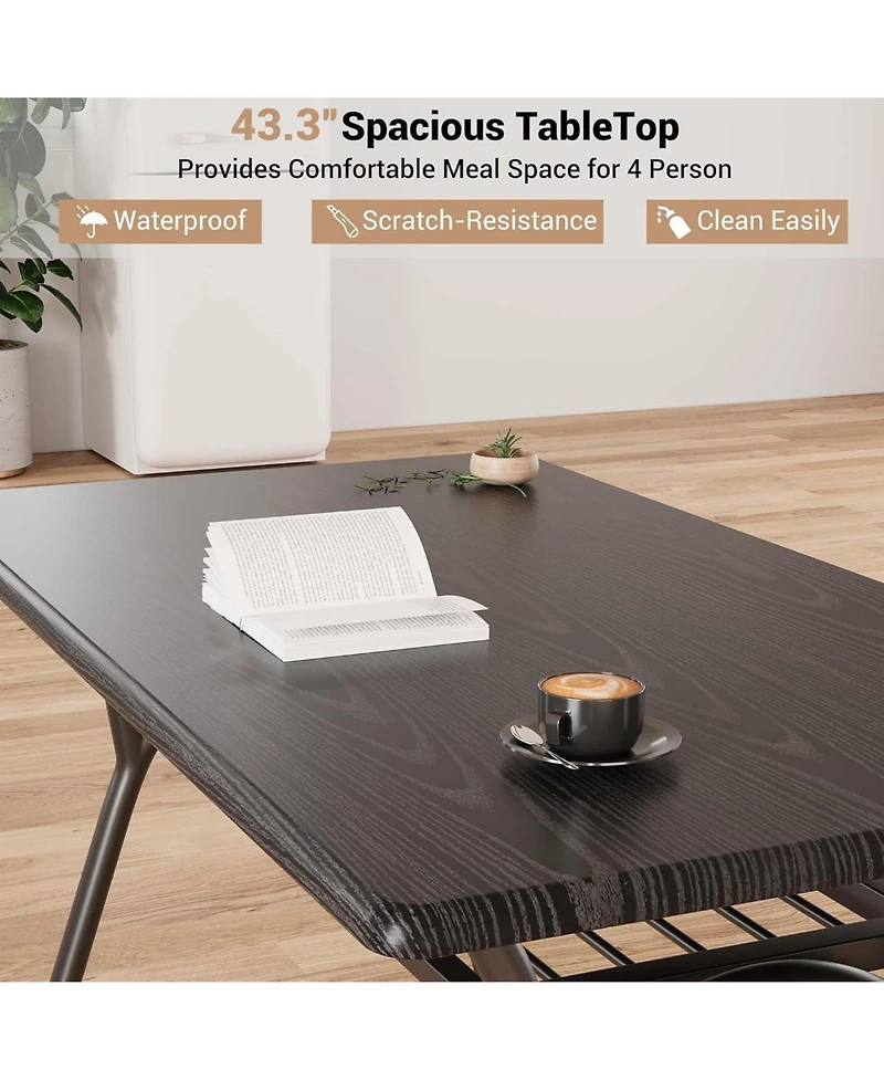 gaomon 4-Person Modern Dining Set with Storage and Boucle Chairs for Small Spaces