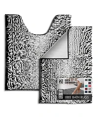 Hearth and Harbor Chenille Bath Rug 2-Piece Set - Small and Medium, Quick-Dry, Machine-Washable