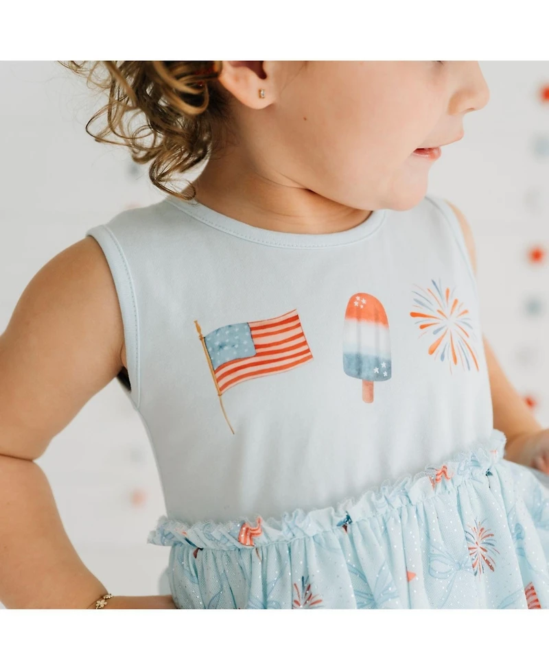 Sweet Wink Toddler Girls Patriotic Trellis Tank Tutu Dress