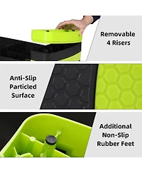 Zeny 31 Aerobic Step Platform, Adjustable Exercise Workout Stepper with Stable Risers, Stand Up Steppers for Exercise at Home, Fitness Equipment