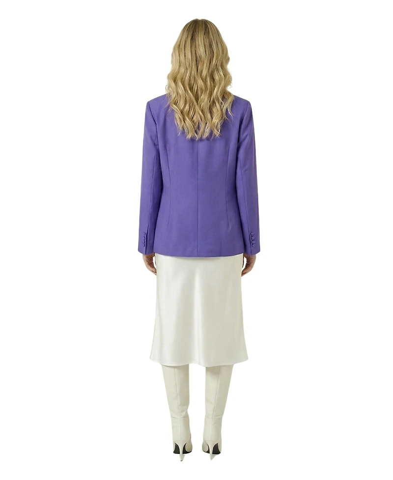 Modenaire Women's 3D Floral Applique Structured-Fit Blazer