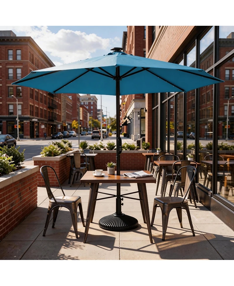 Mondawe 10 feet Electric Patio Umbrella with Remote and Led Light