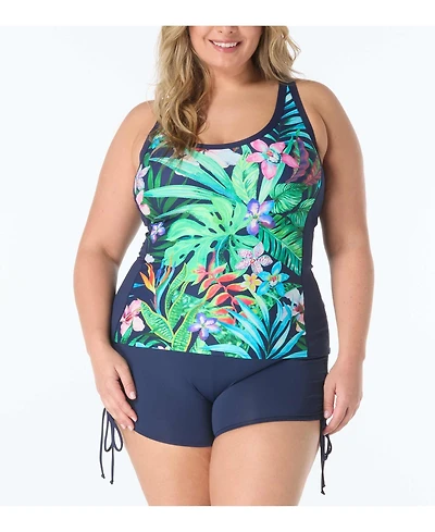 Beach House Sport Women's Fitted Cross Back Tankini Top