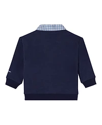 MeMoi Little & Big Boys Gingham Collared Sweatshirt