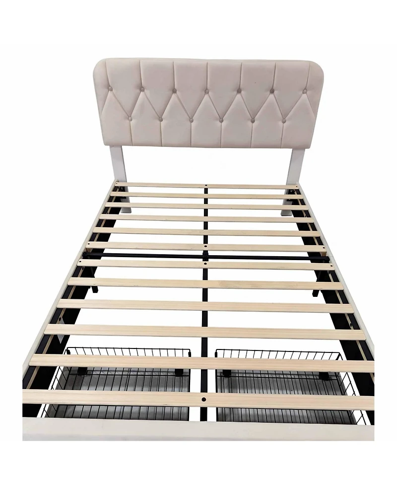 Homfan Headboard bed frame