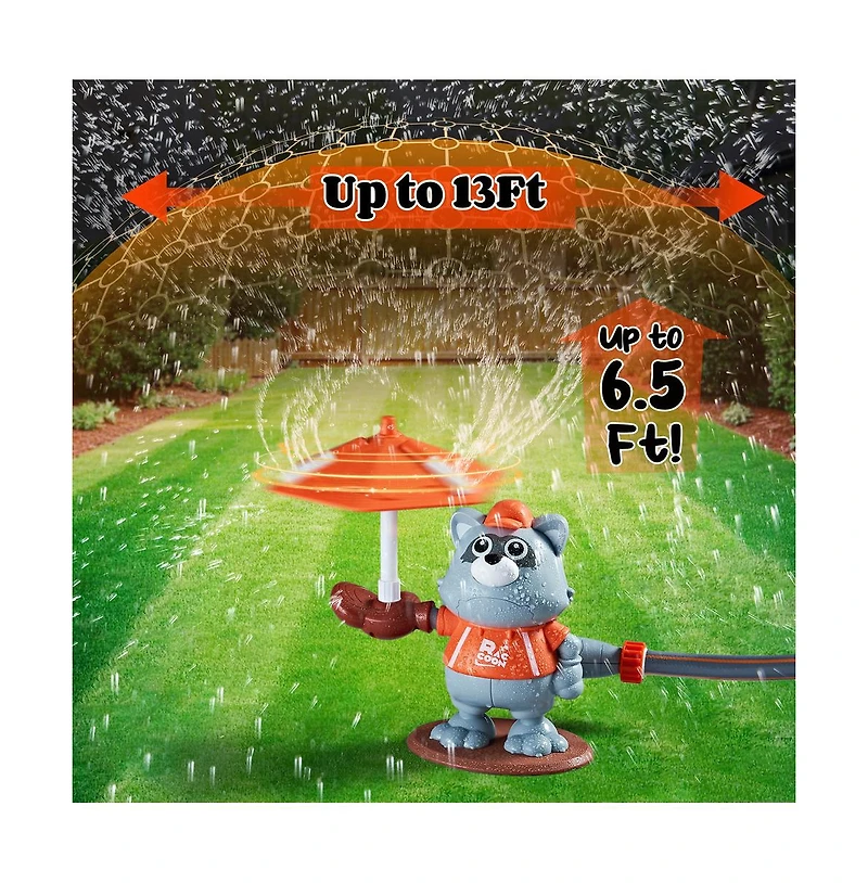 Bruce & Shark 3-in-1 Baseball Water Sprinkler - Rotating Splash Toy with Bat & Balls