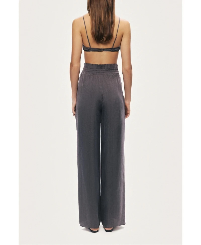 Nocturne Women's Relaxed Wide-Leg Pants