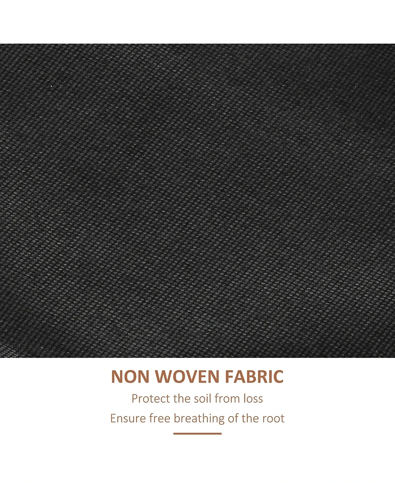 Outsunny 4-Tier Raised Garden Bed with Non-Woven Fabric