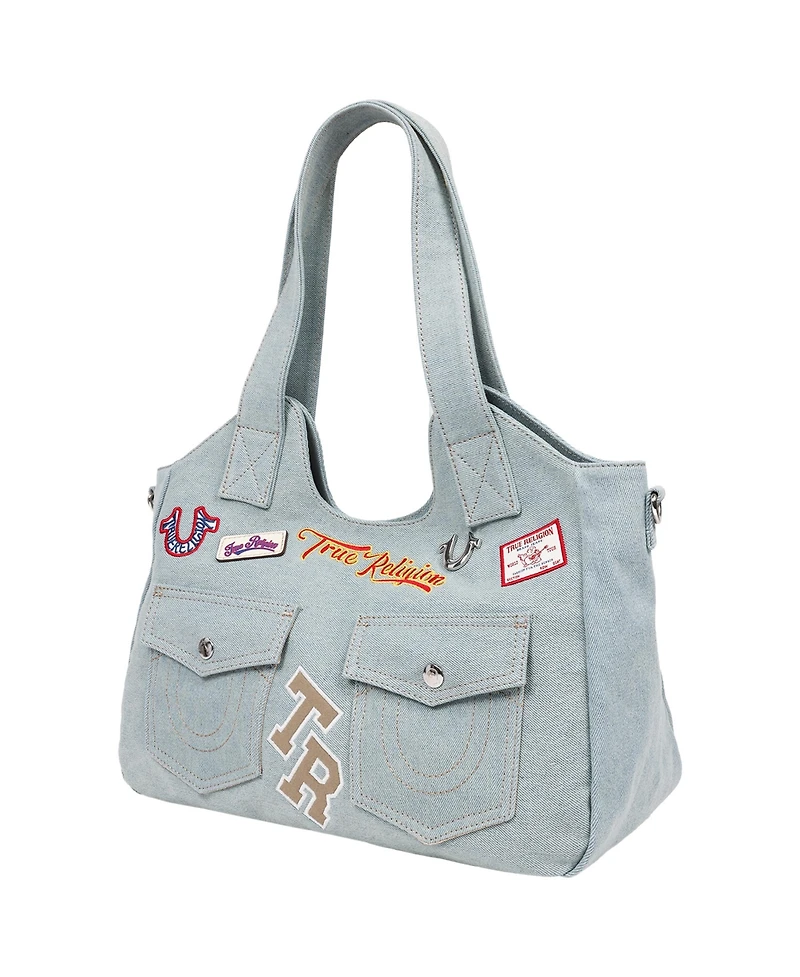 True Religion Agusto Multi Patch Soft Tote
