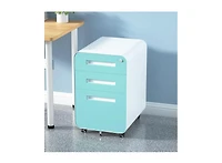 gaomon Drawer Mobile File Cabinet with Lock, Under Desk Metal Filing for Home Office, Storage 5 Wheels Letter/Legal