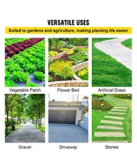 Sugift Weed Barrier Fabric, 5 x 250 ft, Premium Woven Pp Material for Outdoor Garden