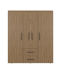 Fm Furniture Extremoduro 4-Door Wardrobe with Drawers and Shelves for Storage, Modern Design