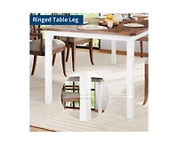 gaomon Industrial 6-8 Person Dining Table with Metal Legs