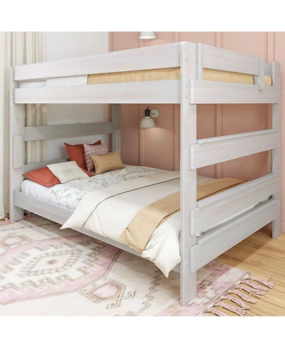 Max and Lily Farmhouse Bunk Bed for Kids Solid Wood
