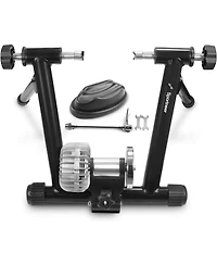 Sportneer Fluid Bike Trainer Stand with Auto Resistance and Noise Reduction, Wheels for Road Bikes