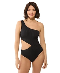 Michael Kors Women's One-Shoulder One-Piece Swimsuit