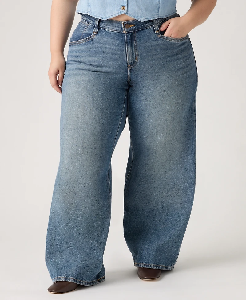 Levi's Plus Mid-Rise Wide-Leg Baggy Jeans