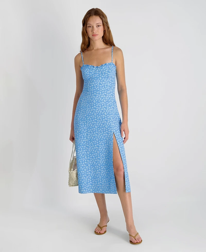 French Connection Women's Sleeveless Side Slit Midi Dress