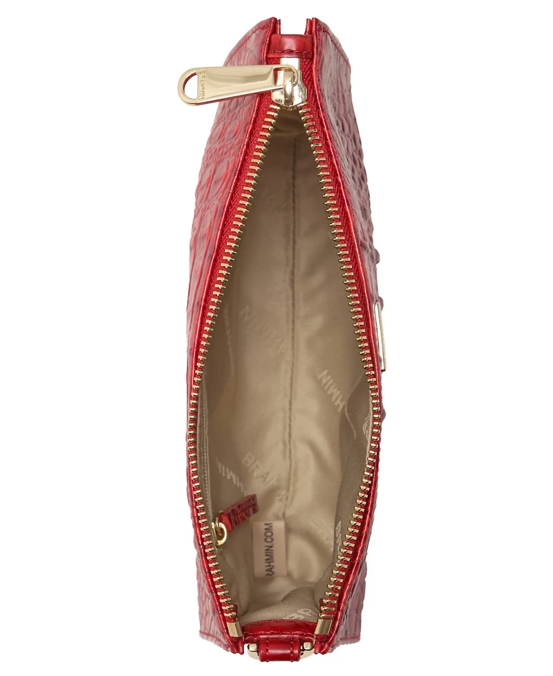 Brahmin Adia Croc-Embossed Small Zippered Wristlet