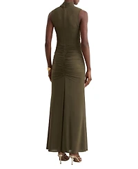 Reiss Women's Ruched Sleeveless Maxi Dress
