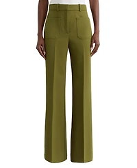 Reiss Women's Priya Twill High-Rise Flared Pants