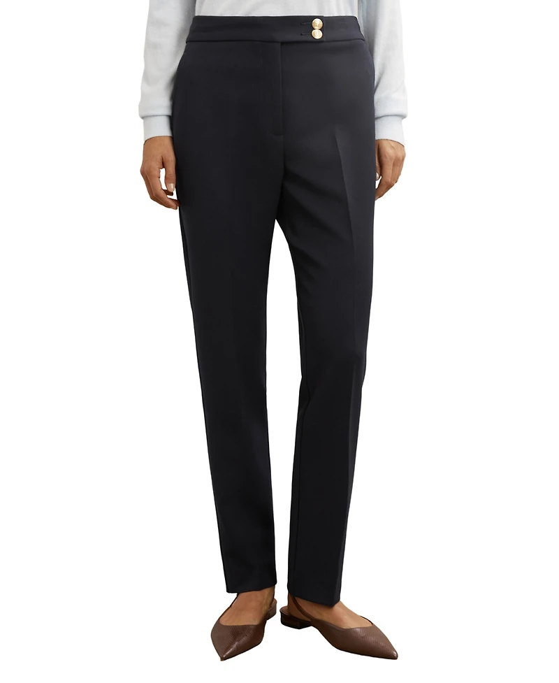 Reiss Women's Gabriel Tapered Button-Detail Pants