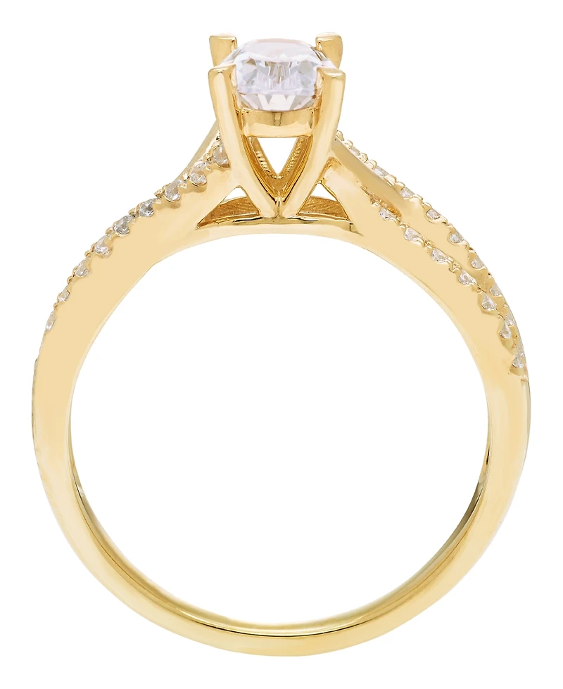 Macy's Certified Lab Grown Diamond Ring (1 ct. t.w.) in 14k Yellow Gold