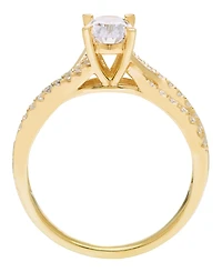Macy's Certified Lab Grown Diamond Ring (1 ct. t.w.) in 14k Yellow Gold