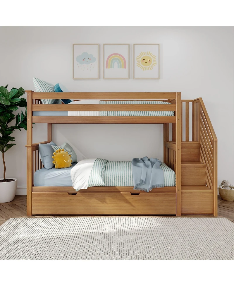 Max & Lily Twin over Staircase Bunk with Trundle