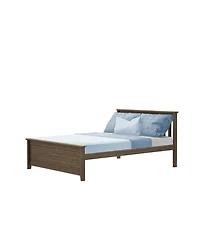 Max & Lily Bed Frame with Headboard, Solid Wood Platform for Kids