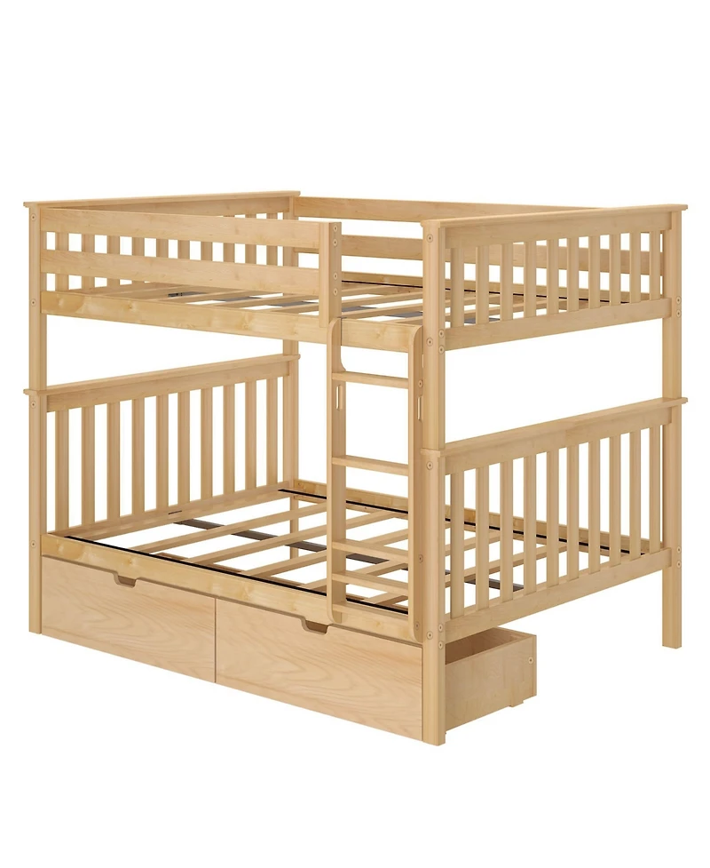 Max and Lily Full over Bunk Bed with Storage Drawers