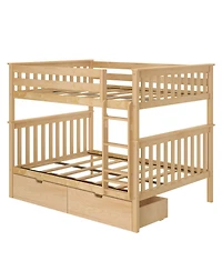 Max and Lily Full over Bunk Bed with Storage Drawers