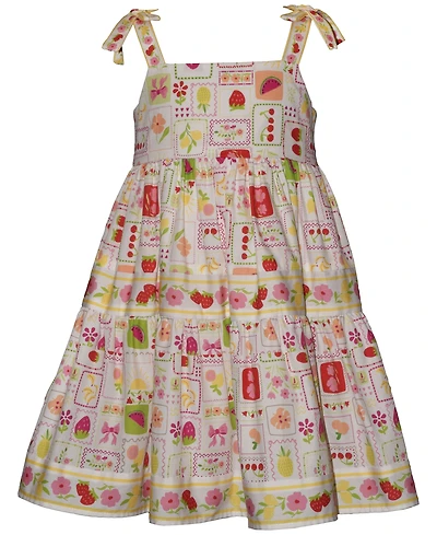 Bonnie Jean Toddler Girls' 2T-6X Tile Printed Dress