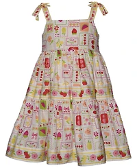 Bonnie Jean Toddler Girls' 2T-6X Tile Printed Dress