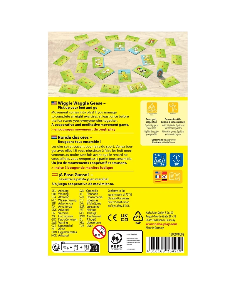 Haba Wiggle Waggle Geese Cooperative Movement Game for Ages 3+