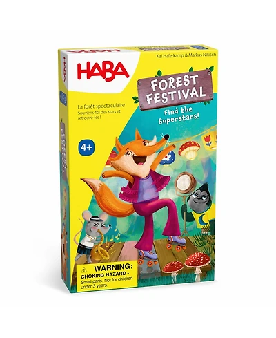 Haba Forest Festival Memory Game: Matching and Observation Family Games for Kids and Adults, Animal Rockstar Theme for Ages 4 and Up