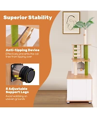 Cozito Cat Litter Box Enclosure with Cat Tower 69 in Sisal Post