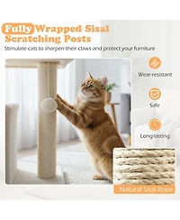 Cozito Cat Tree 19.5 in Small with Large Padded Plush Perch