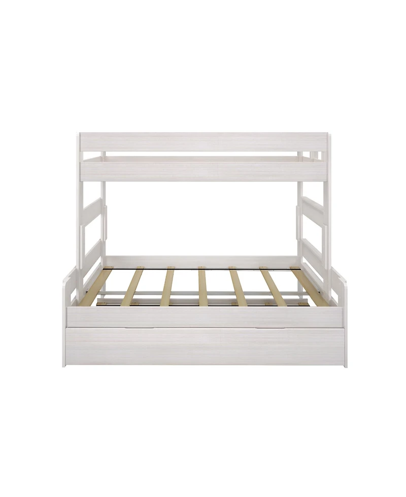 Max & Lily Farmhouse Twin over Full Bunk Bed with Trundle