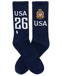 Polo Ralph Lauren Men's Embroidered Country Usa Crew Socks